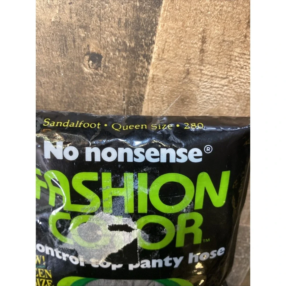 Vintage No Nonsense Fashion Color Control Top‎ Pantyhose 280 Misty Grey Sz Queen